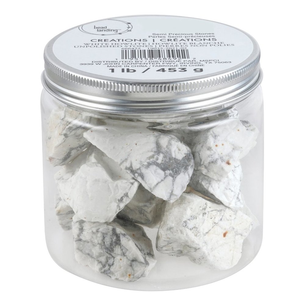 NWT Bead Landing White Howlite Unpolished Stones